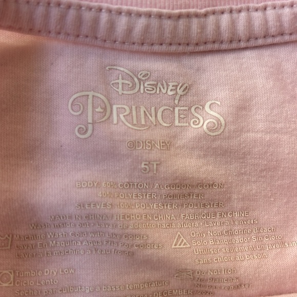 Disney Princess Puff Tulle Sleeve Shirt Size 5T - Picture 4 of 5